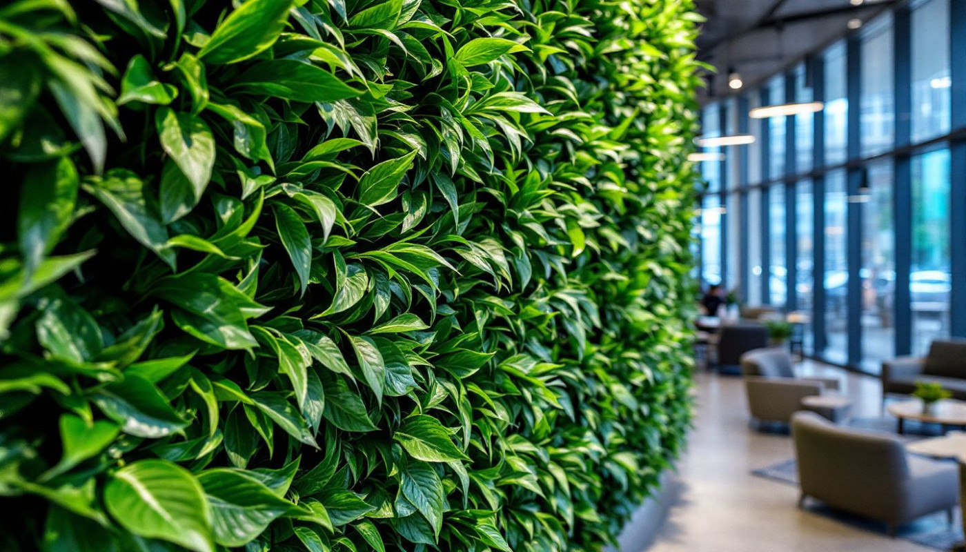 Mur végétal intérieur création et entretien pour un espace vert urbain